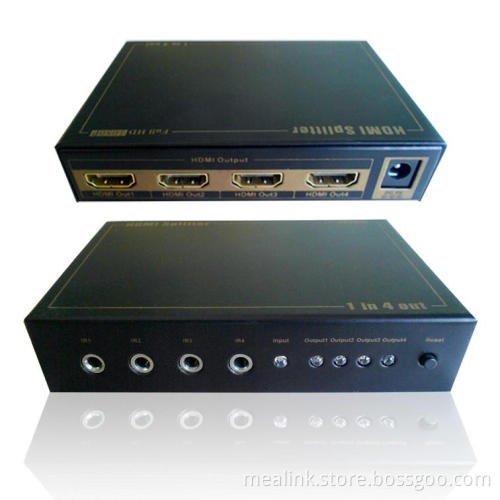 IR Supported 1X4 HDMI Splitter 3D